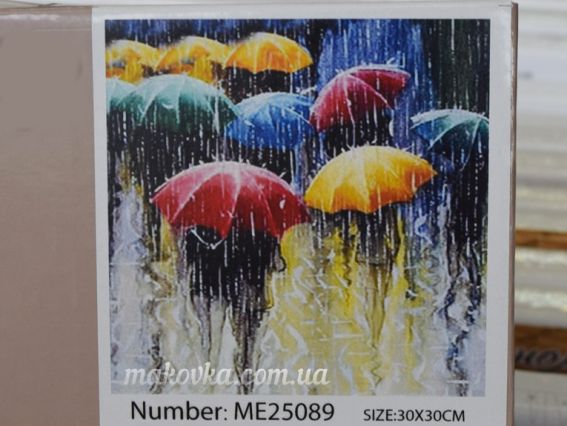 Картина стразами MЕ25089 Осінній блюз, набір 178226 Діамантові ручки