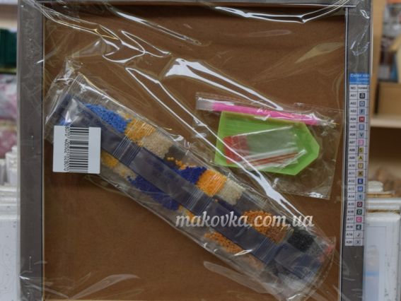 Картина стразами MЕ25089 Осінній блюз, набір 178226 Діамантові ручки