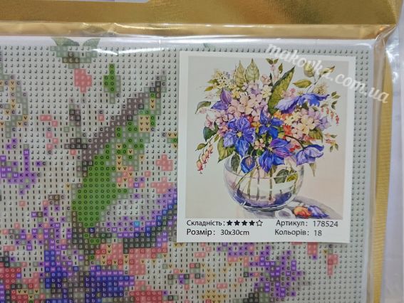 Вишуканий букет, набір для творчості зі стразами 178524 Go to Art Вишуканий букет, набір для творчості зі стразами 178524 Go to Art