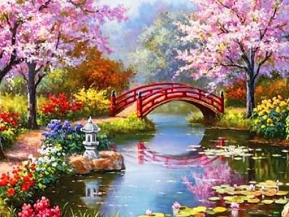 Картина стразами 178595 Куточок мрій Go to Art Діамантові ручки на підрамнику