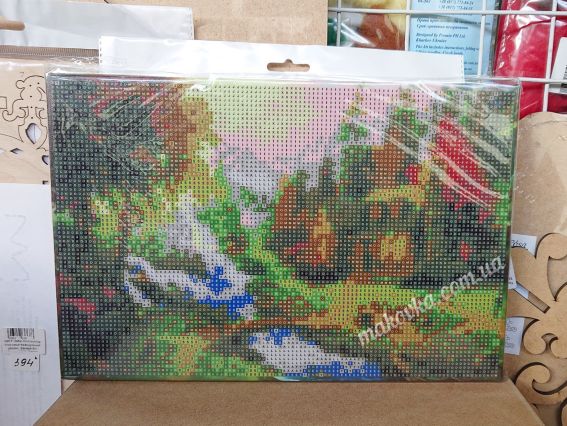 Картина стразами Затишний вересень, набір 178660 Go to Art Діамантові ручки на підрамнику