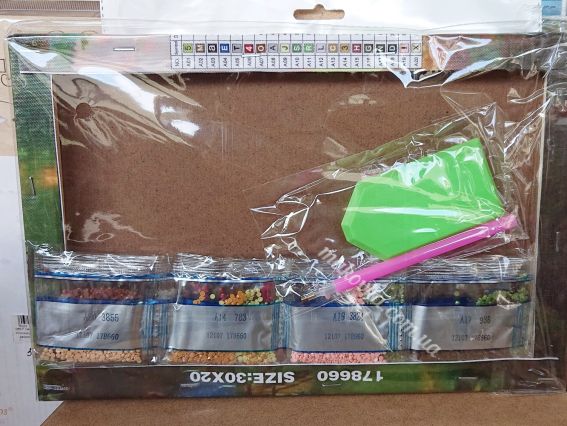 Картина стразами Затишний вересень, набір 178660 Go to Art Діамантові ручки на підрамнику