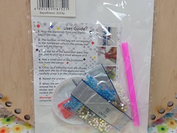 178752 Наклейка  Цветочный трезубец, 14*19 см алмазная мозайка Go to Art