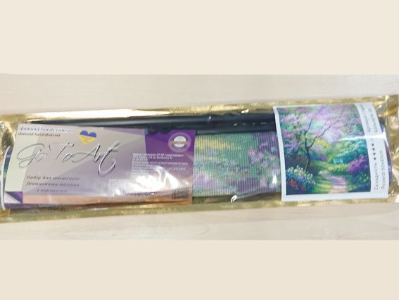 Картина стразами 178849т Волшебный сад, набор с держателем Go to Art Диамантовые ручки 