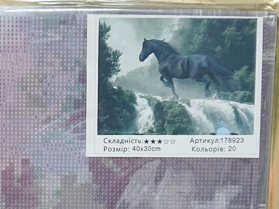 Подолання (кінь), набір для творчості зі стразами 178923 Go to Art Подолання (кінь), набір для творчості зі стразами 178923 Go to Art
