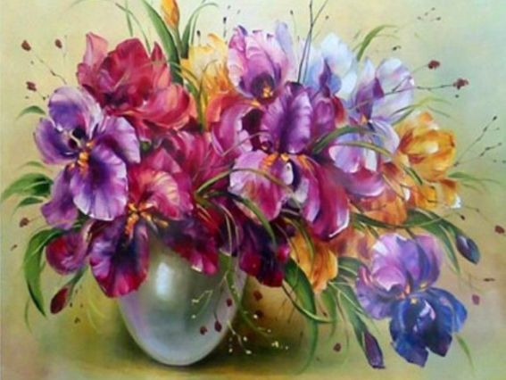 Картина стразами Букет для гарного настрою, 178973 Go to Art Діамантові ручки на підрамнику