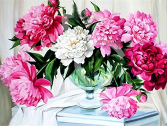 Картина стразами Букет от сердца, набор 187020 Go to Art Диамантовые ручки на подрамнике