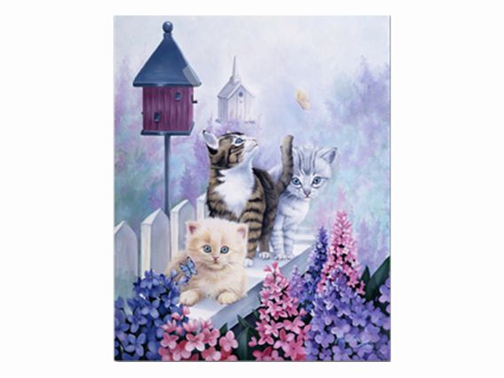 Картина стразами 187035 Весна пришла (котята), набор Go to Art Диамантовые ручки на подрамнике (GM72850)