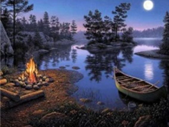 Картина стразами 187052 Романтична ніч набір Go to Art Діамантові ручки на підрамнику (GLD62676)