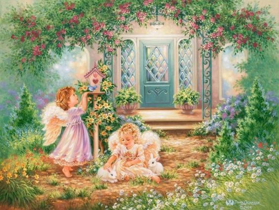 Алмазна мозаїка на підрамнику Янголята 40*30 см, Go to Art (187064), повна викладка