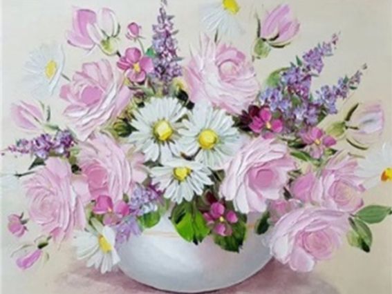 Картина стразами 187083 Святкова композиція набір Go to Art Діамантові ручки на підрамнику 