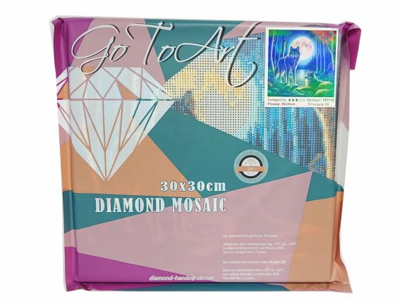 Картина стразами 187112 Навсегда вместе (волки) Go to Art Диамантовые ручки на подрамнике