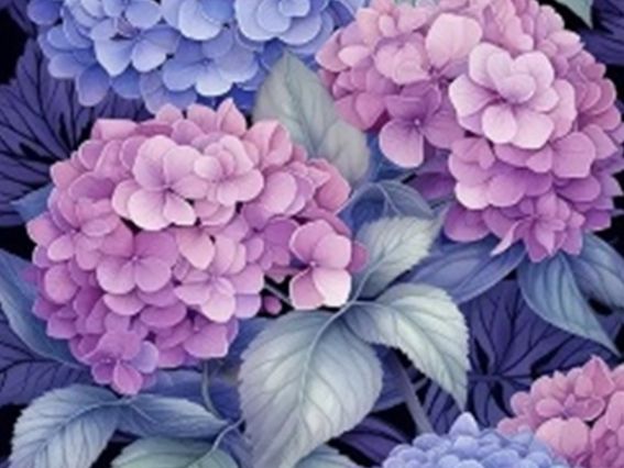 Картина стразами 187114 Гортензії, Go to Art Діамантові ручки на підрамнику