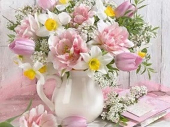 Картина стразами 187115 Букет натхнення, Go to Art Діамантові ручки на підрамнику