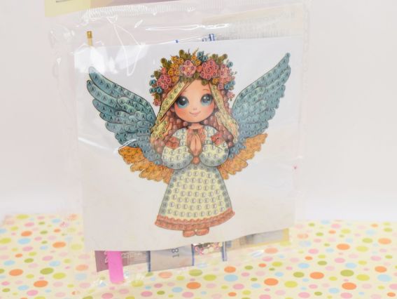 Наліпка 187122 Янголятко України 10х10 см Діамантові ручки Go to Art