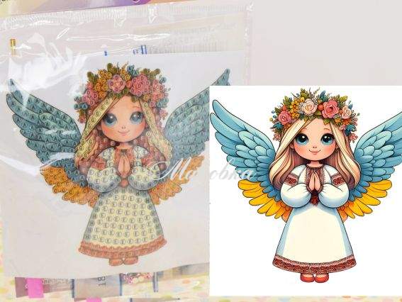 Наклейка Ангелочек Украины, Go to Art, 187122 набор для творчества со стразами 