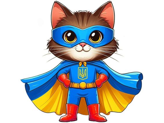 Наліпка 187123 Котик-захисник 10х10 см Діамантові ручки Go to Art