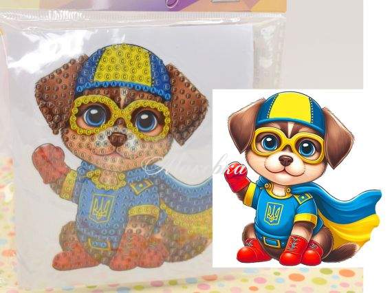 Наклейка Песик-защитник, Go to Art, 187124 набор для творчества со стразами 