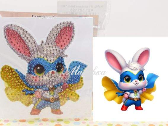 Наклейка Зайчик-защитник, Go to Art, 187126 набор для творчества со стразами 