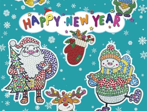 187127 Новогодние украшения Happy New Year , Go to Art диамантовая мозаика