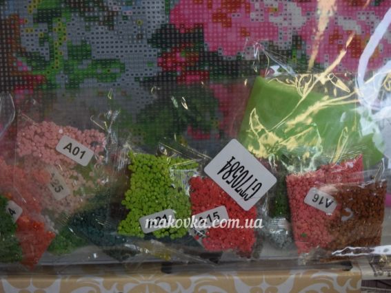 Картина стразами GT 70584 Мамині троянди набор 188113 Діамантові ручки