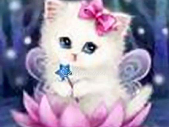 JA20940 Кошеня-лілія, Діамантові ручки, 188319 набір для творчості зі стразами 5D  JA20940 Кошеня-лілія, Діамантові ручки, 188319 набір для творчості зі стразами 5D 