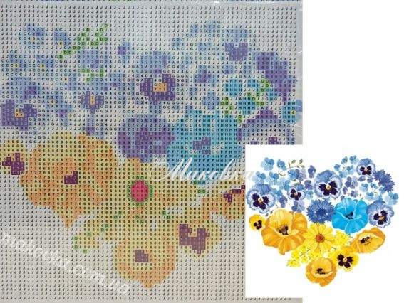 Квітуче серце, набір для творчості зі стразами 188333 Go to Art Квітуче серце, набір для творчості зі стразами 188333 Go to Art