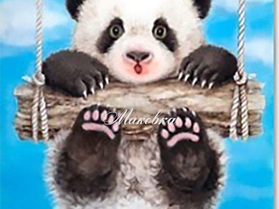 Счастливая пандочка, Диамантовые ручки, 188343  набор для творчества со стразами 5D  Счастливая пандочка, Диамантовые ручки, 188343  набор для творчества со стразами 5D 