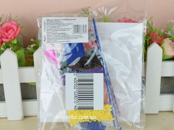 188397 Наліпка Єдиноріг, 12*12 см Діамантові ручки