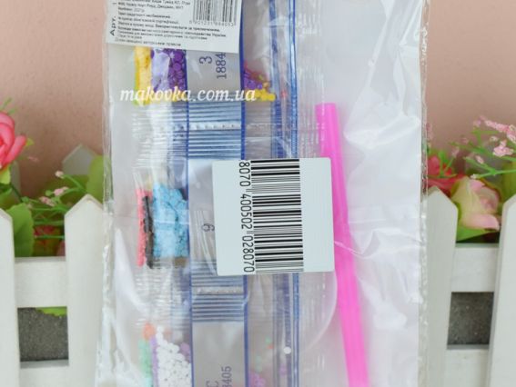 188405 Наліпка Єдиноріжка, 17х12 см Діамантові ручки