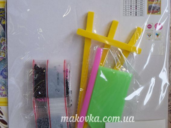 Картина стразами 5D 188440 Ми - друзі JA21336 Go to Art  21х25см Діамантові ручки, підставка