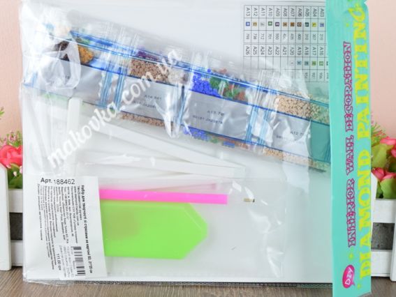 Картина стразами 5D 188462 Оленятко 21х25см Діамантові ручки, підставка  