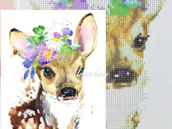 Оленятко Діамантові ручки, 188462 набір для творчості зі стразами 5D  Оленятко Діамантові ручки, 188462 набір для творчості зі стразами 5D 