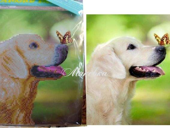 Добрий песик Діамантові ручки, 188647 набір для творчості зі стразами 5D JA20426 Добрий песик Діамантові ручки, 188647 набір для творчості зі стразами 5D JA20426