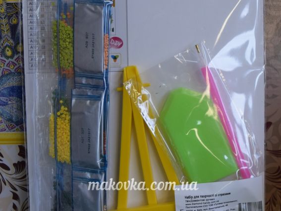 Картина стразами 5D 188661 Подсолнухи,Go to Art  21х25см Діамантові ручки, підставка JA21317