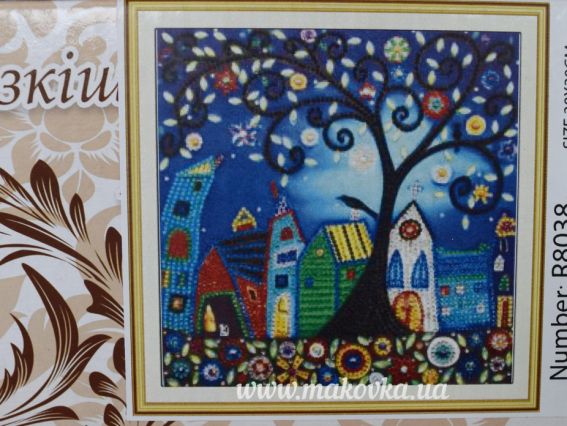 Картина стразами Чарівне місто R8038, набор 188687 Діамантові ручки