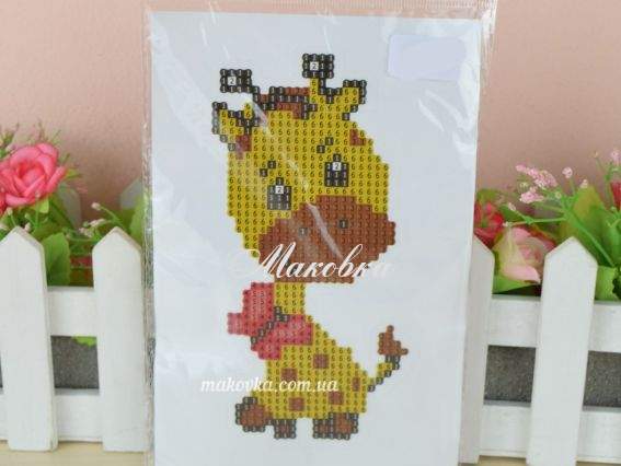 Наліпка Жирафчик, Діамантові ручки, 188774 набір для творчості зі стразами  Наліпка Жирафчик, Діамантові ручки, 188774 набір для творчості зі стразами 