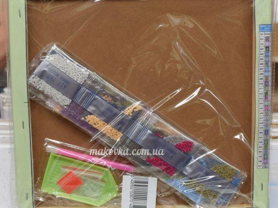 Картина стразами MЕ20032 Квіткова прохолода, набір 188918 Діамантові ручки на підрамнику