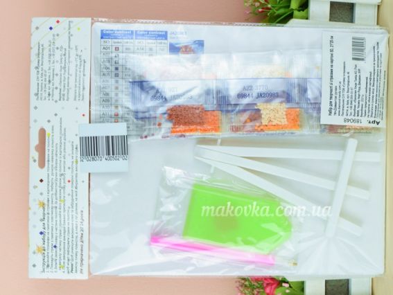 Картина стразами 5D , 189048, Хоробре серце 21х25см Діамантові ручки Go to Art, підставка  JA20983