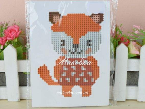 Наліпка Лисичка, Діамантові ручки, 189174 набір для творчості зі стразами  Наліпка Лисичка, Діамантові ручки, 189174 набір для творчості зі стразами 