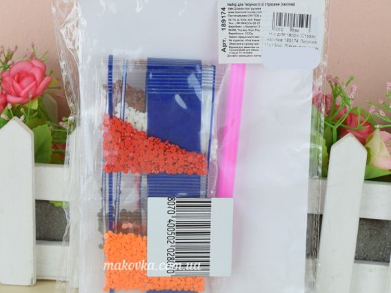 189174 Наліпка Лисичка 11х15 см Діамантові ручки