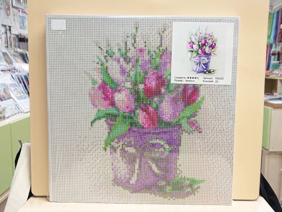 Картина стразами Тюльпаны, набор 189205 Go to Art Диамантовые ручки на подрамнике