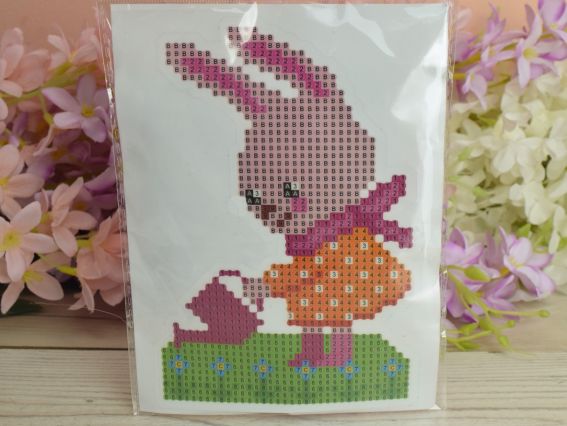 189406 Наліпка Господарочка (кролик), 10*15 см Go to Art діамантова мозаїка