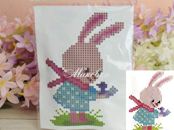 Наклейка Зайка с птичкой, Go to Art, 189408 набор для творчества со стразами 