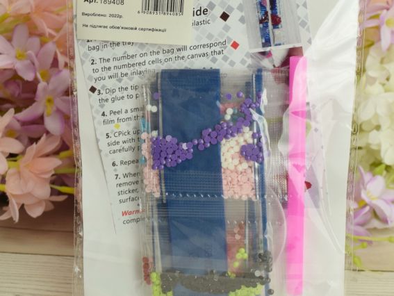 189408 Наклейка Зайка с птичкой, 10*15 см алмазная мозайка Go to Art