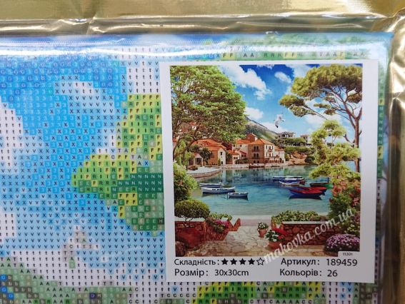 Лазурний берег, набір для творчості зі стразами 189459 Go to Art Лазурний берег, набір для творчості зі стразами 189459 Go to Art