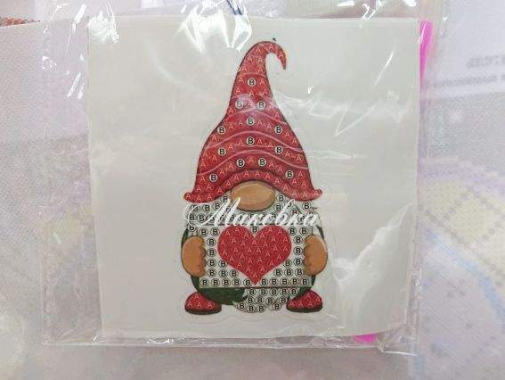 Наліпка Гномик-Валентинчик , Go to Art, 189541 набір для творчості зі стразами Наліпка Гномик-Валентинчик , Go to Art, 189541 набір для творчості зі стразами