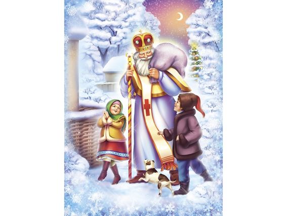 Картина стразами 5D , 189579, Святой Николай. Худ Гарбуз  Go to Art 21х25см Діамантові ручки, підставка JA29393