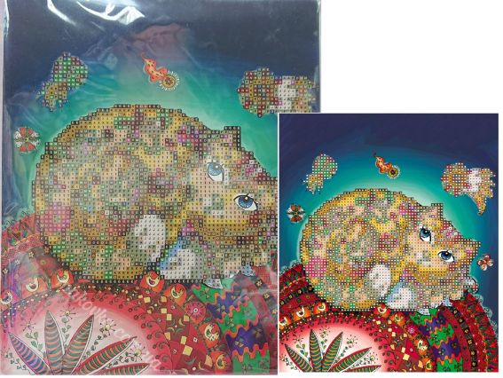 Котик-клубочок Go to Art, 189589 набір для творчості зі стразами 5D  Котик-клубочок Go to Art, 189589 набір для творчості зі стразами 5D 