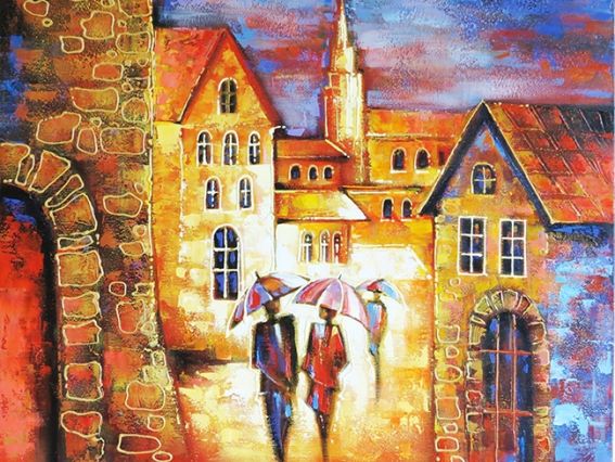 Алмазна мозаїка на підрамнику Дощ на двох Худ. Шевченко 40*30 см, Go to Art (187057), повна викладка